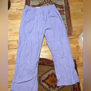 Abercrombie Lavender Women's Linen Blend Trousers